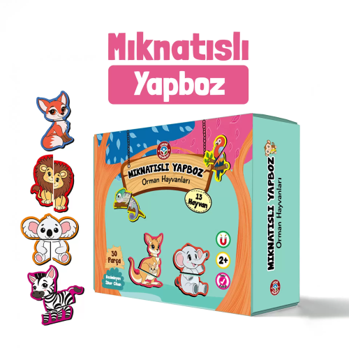 Çocuk Akademi Mıknatıslı Yapboz- Orman Hayvanları